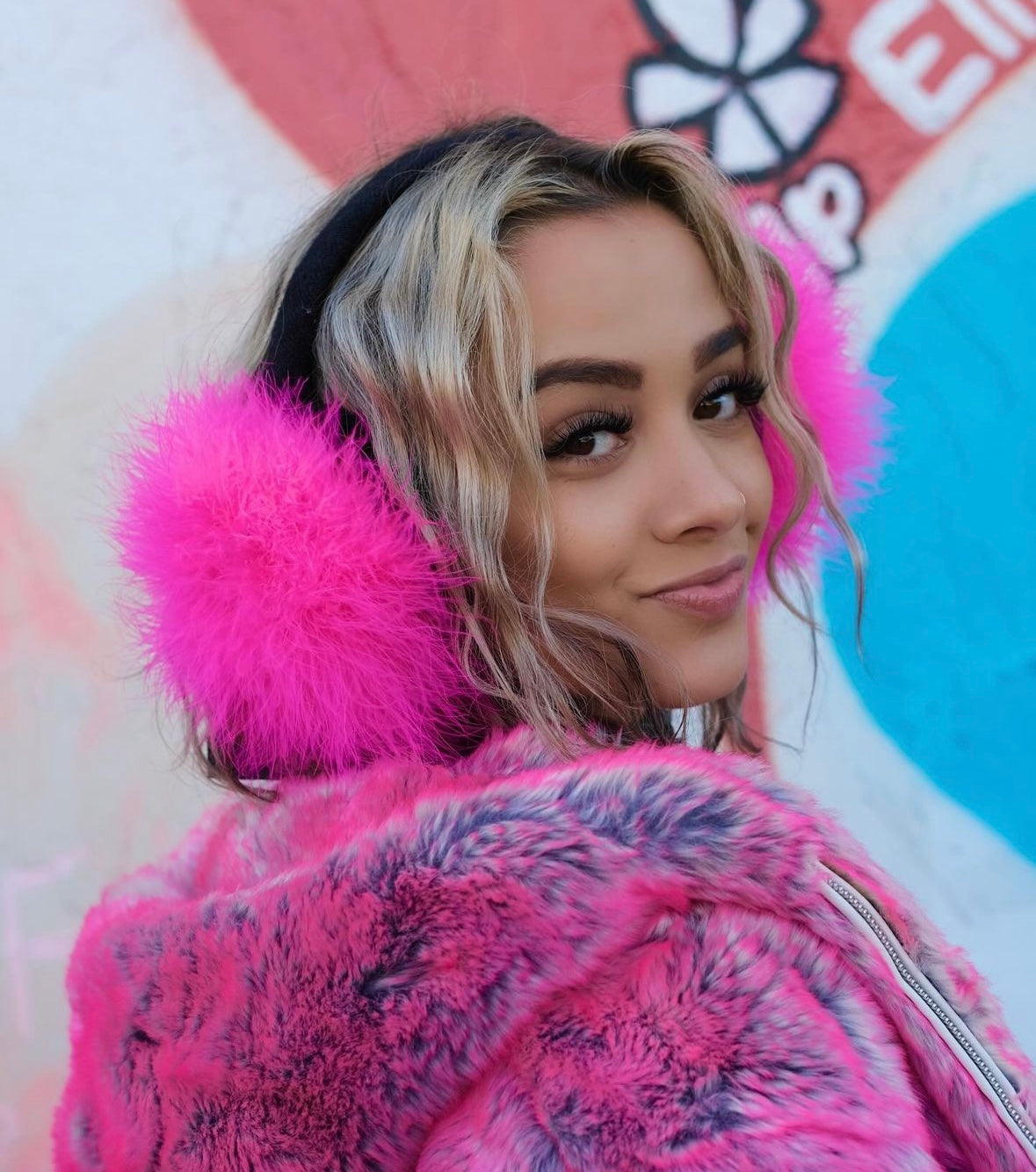 girl wearing ear muffs