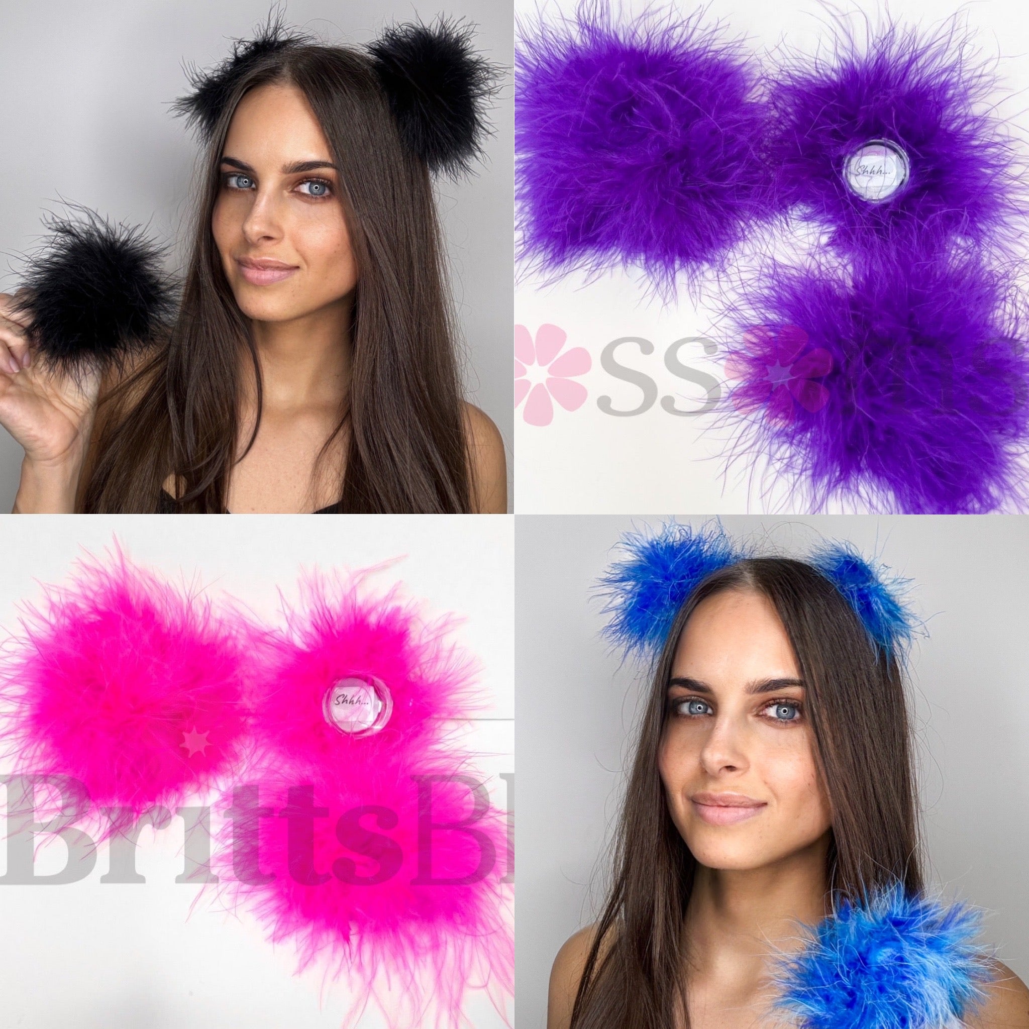 Stash Fluff Hair Clips
