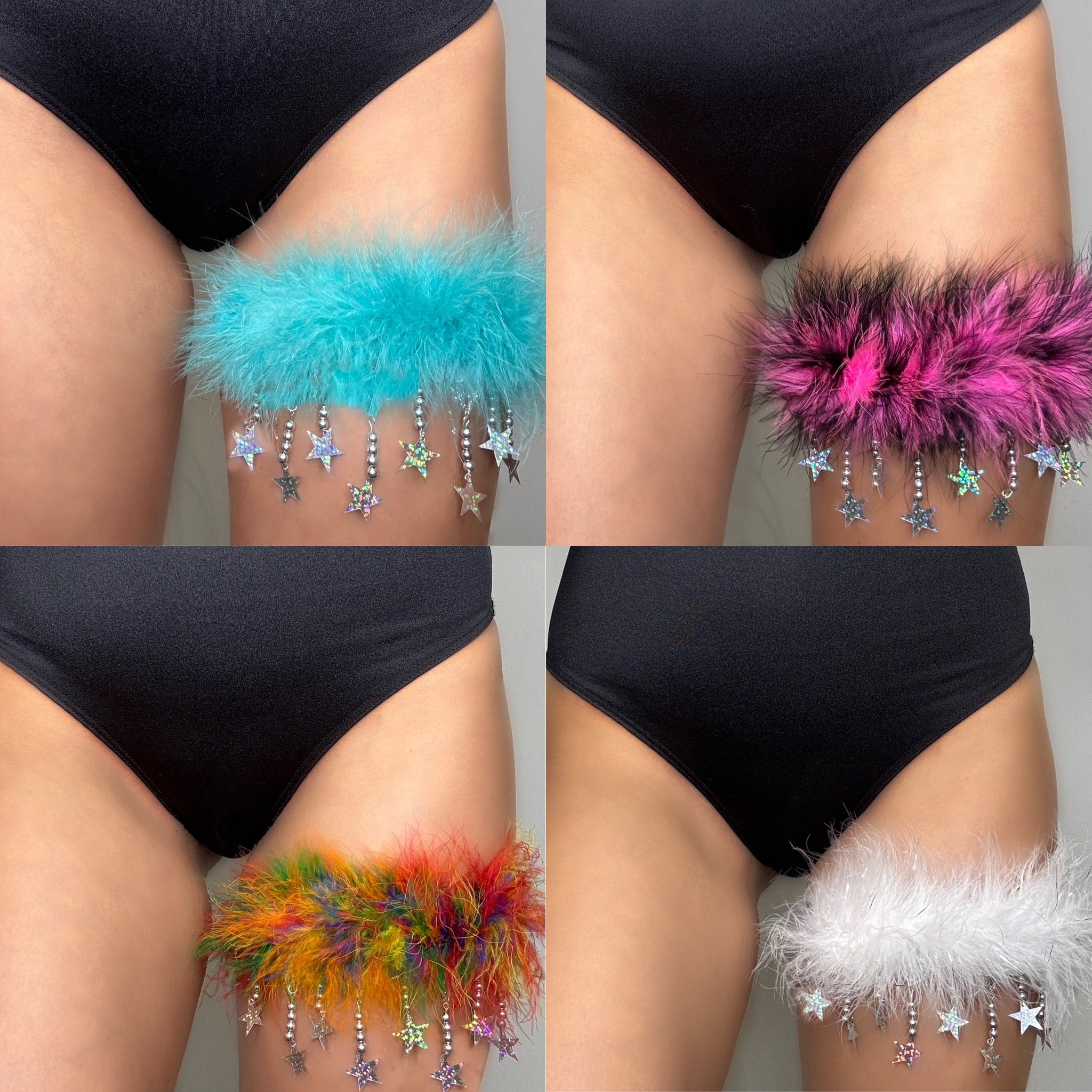 Star Fluff Leg Garter