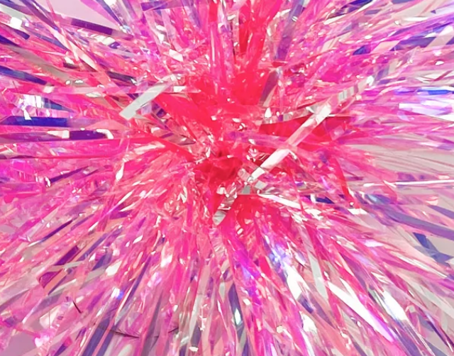 Mixed Tinsel/Fluff Hair Clips