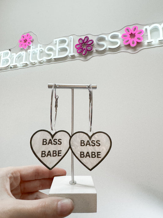 Bass Babe Hoops Or Charms