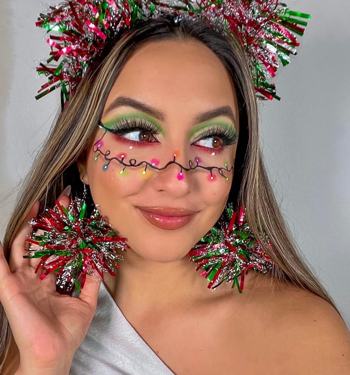 Christmas Tinsel Earrings