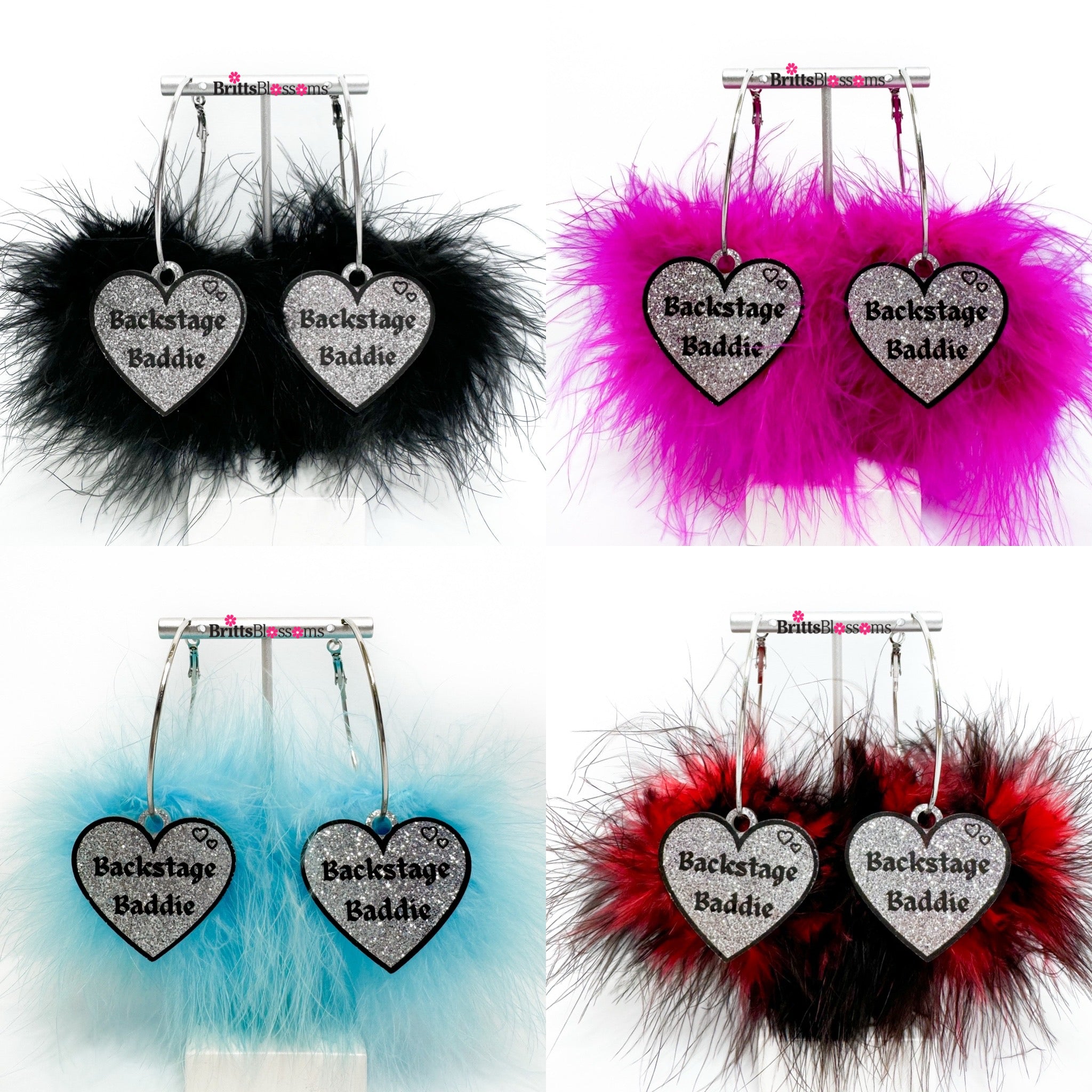 Backstage Baddie Fluff Hoops/Charms (choose Fluff color)