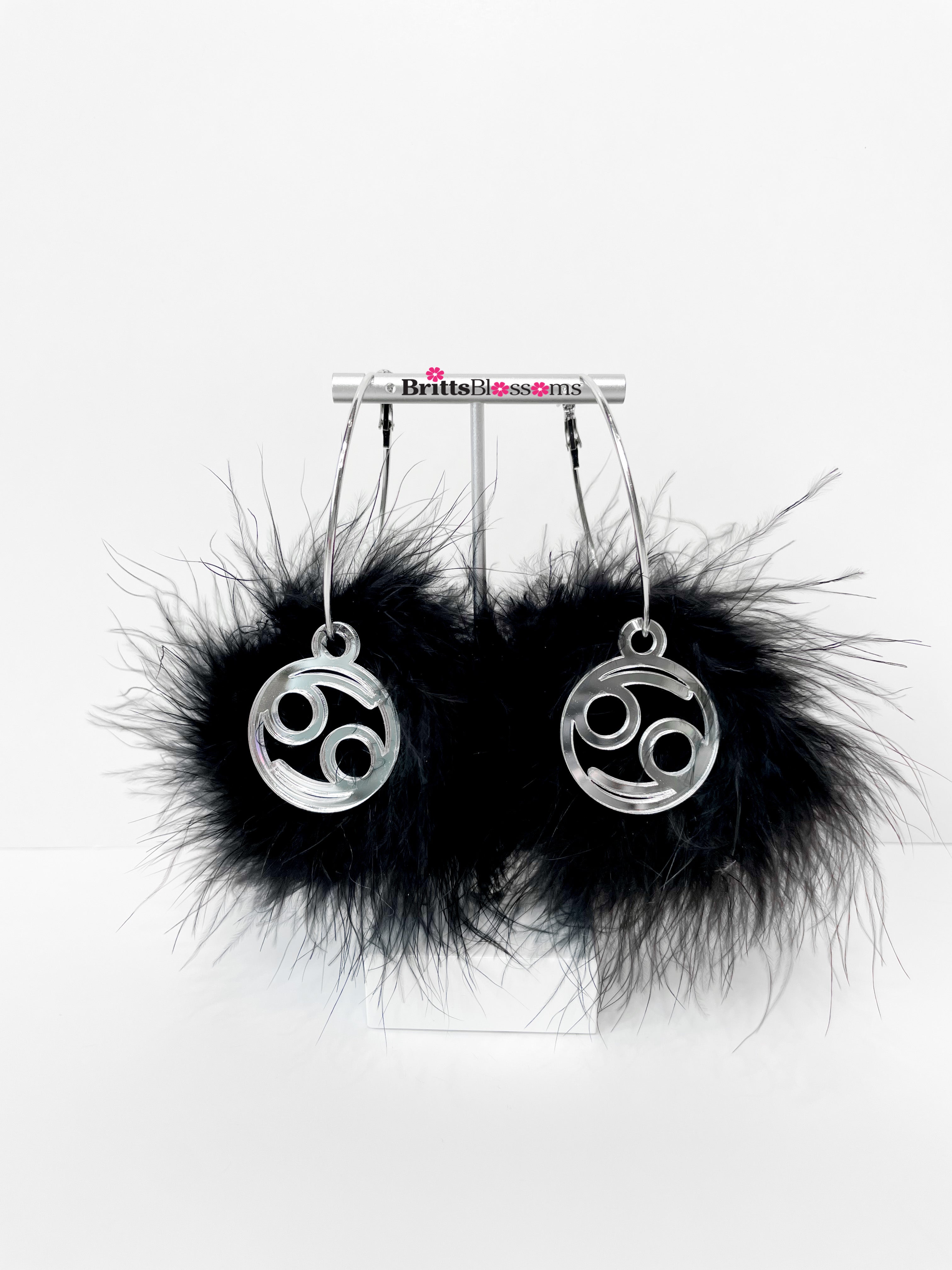 Zodiac Hoops (choose fluff color)