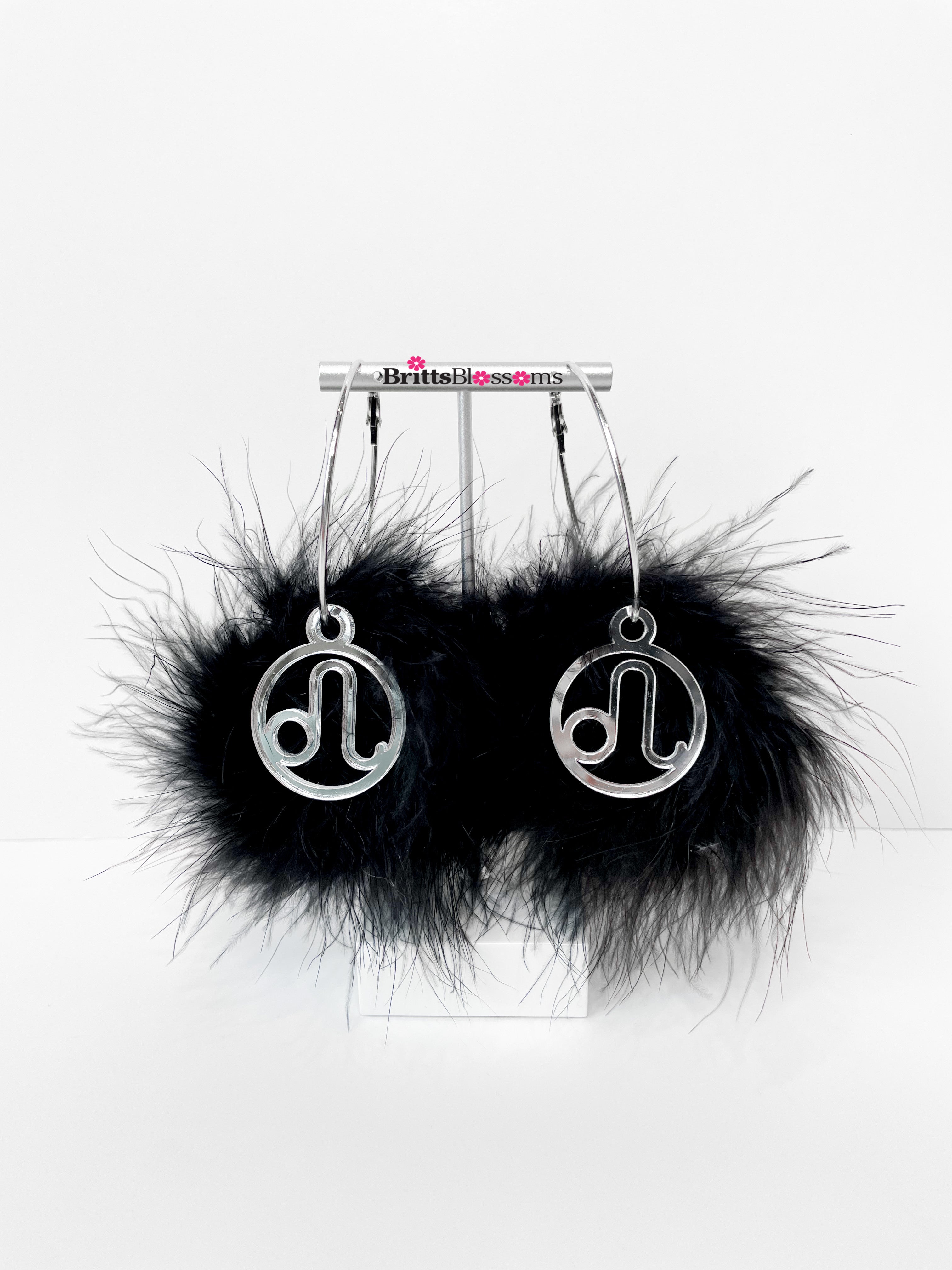 Zodiac Hoops (choose fluff color)