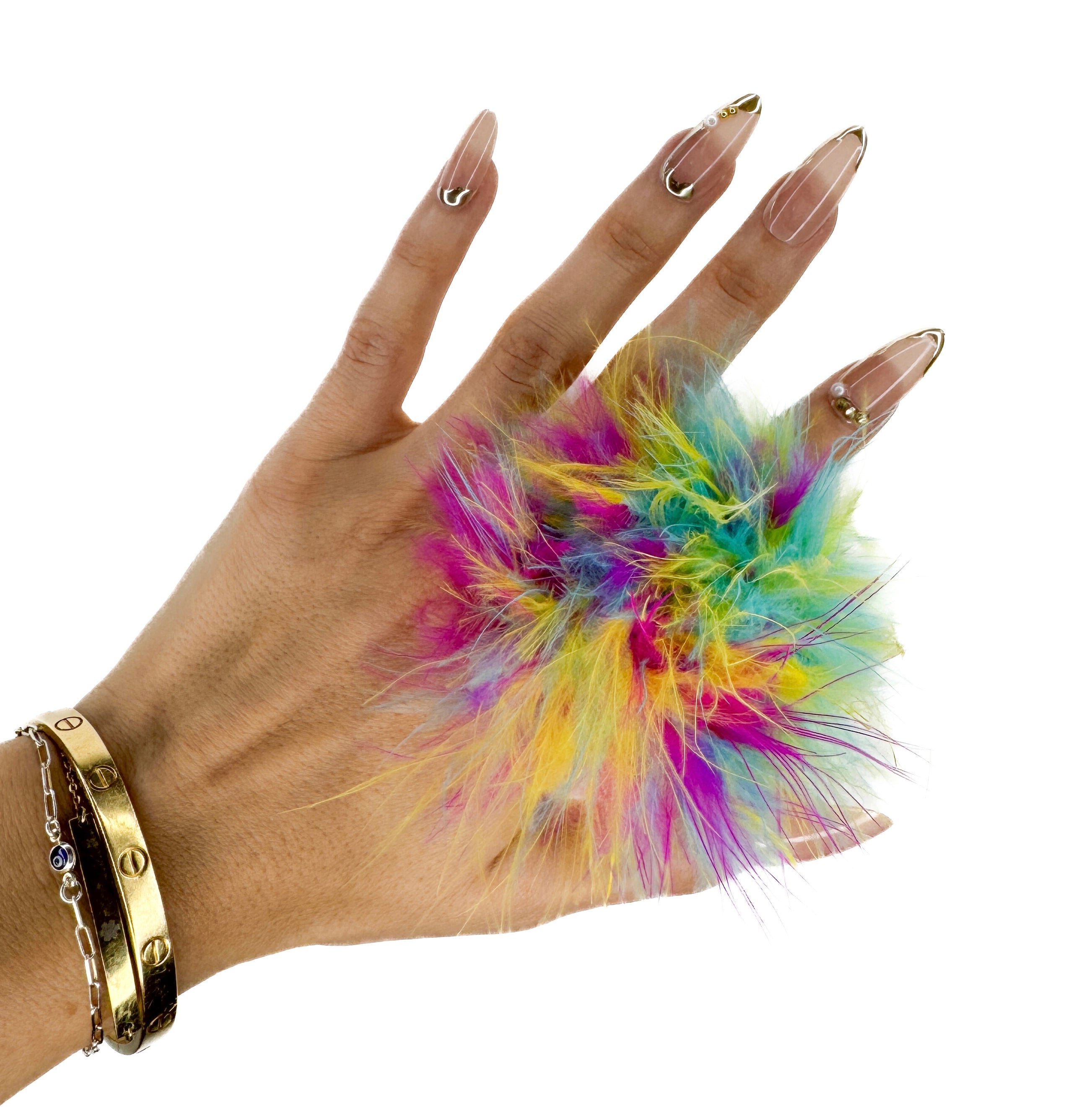 PREMADE Electric Rainbow Stash Ring