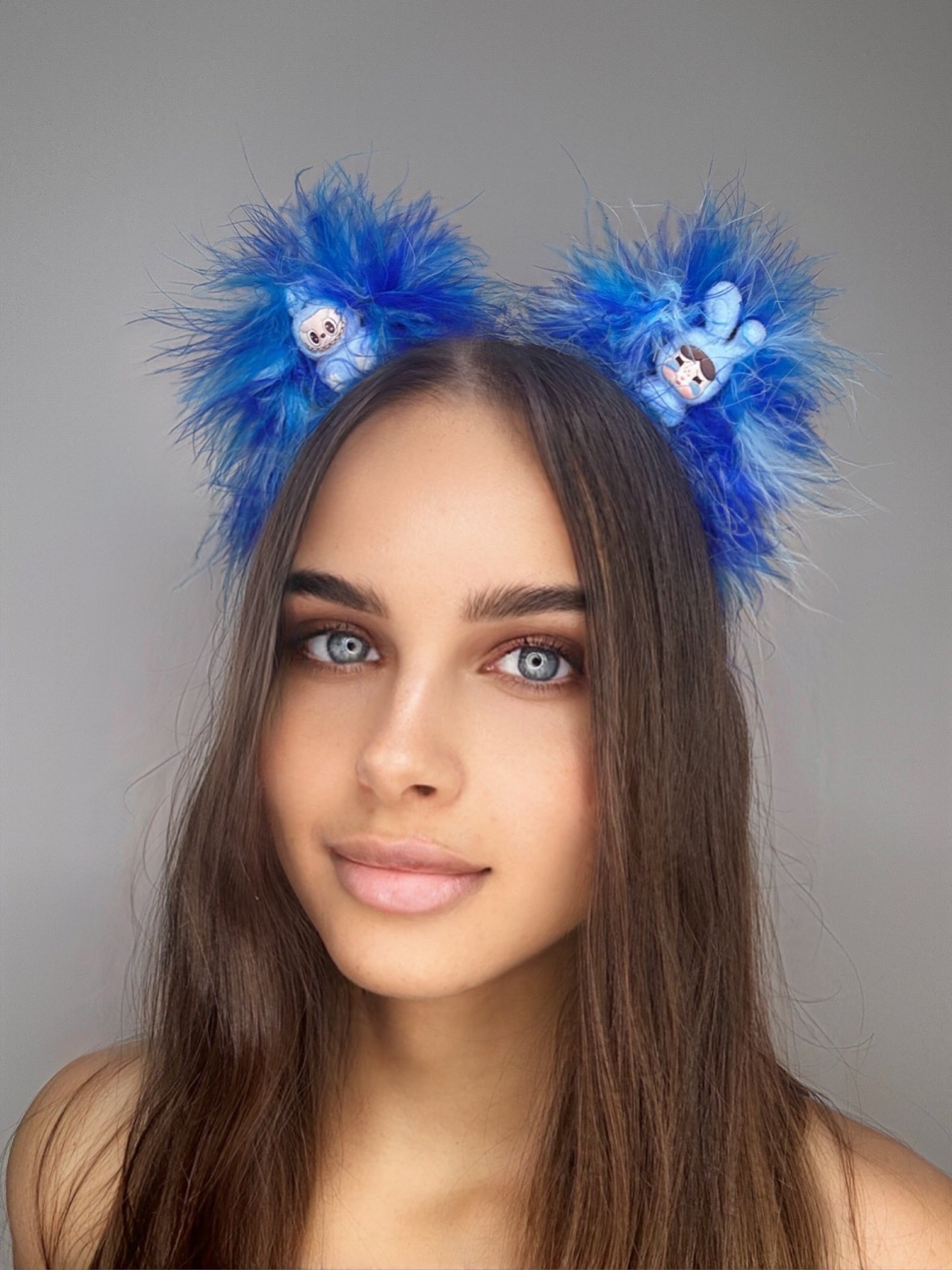 Labubu Crybaby Kitty Ears (mixed blue)