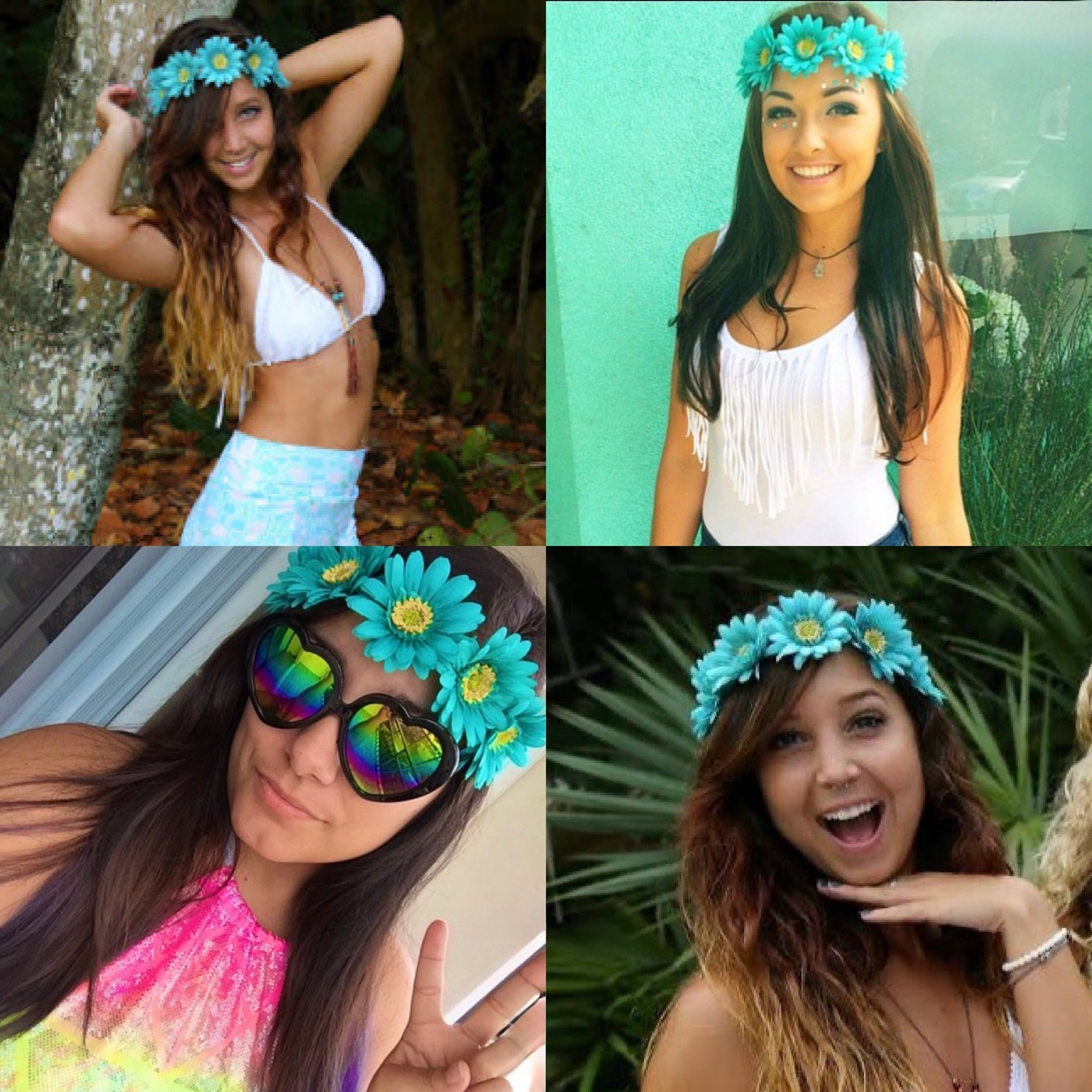 Turquoise Daisy Blossom