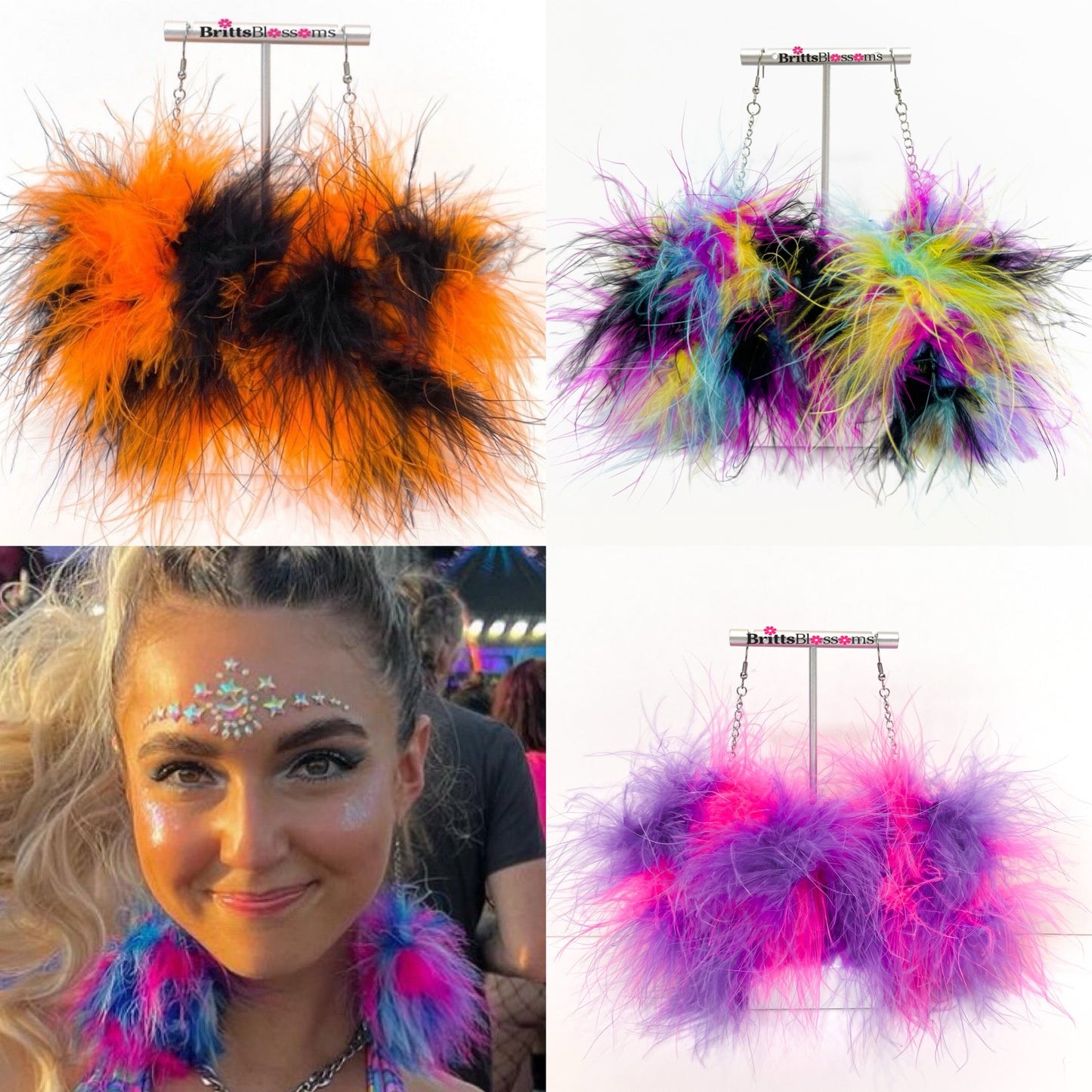 Mixed Fluff Earrings