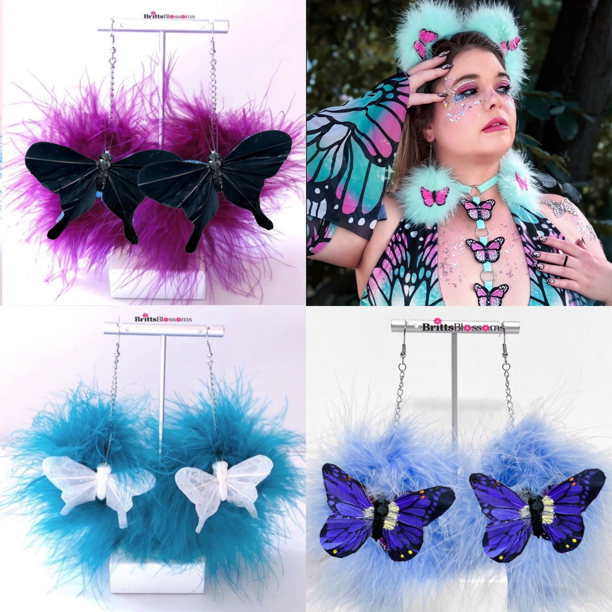 Butterfly Fluff Earrings