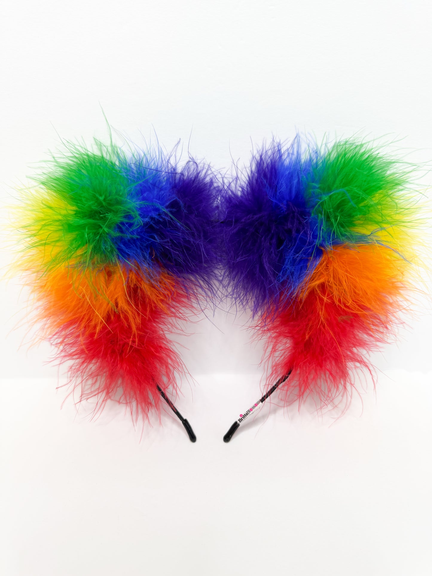 Rainbow Fluff Cluster Kitty Ears