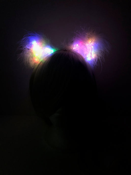 Light Up Fluff Kitty Ears